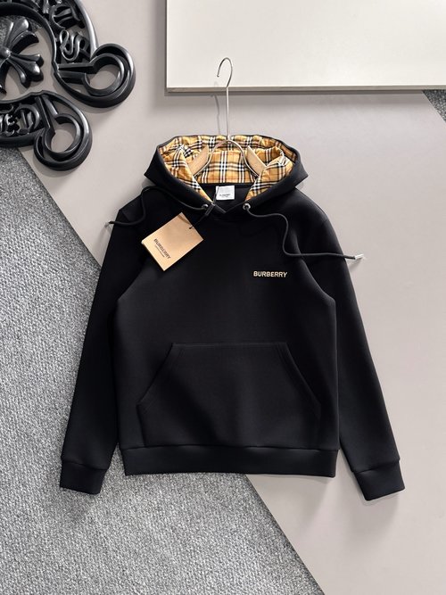 Burberry High-Quality Hooded Space Cotton Sweatshirt for Comfort
