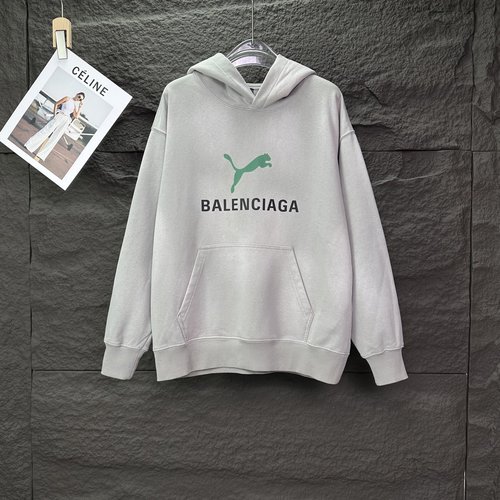 Balenciaga Distressed Letter Print Hoodie, Multiple Colors