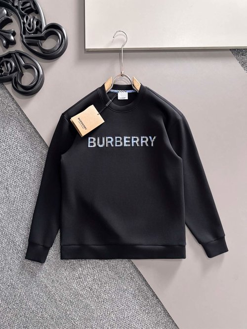 Burberry Embroidered Pullover Space Cotton Sweatshirt