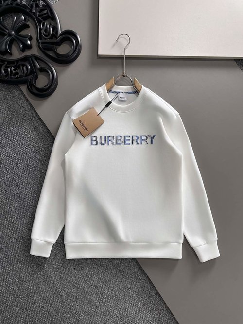 Burberry Embroidered Pullover Space Cotton Sweatshirt