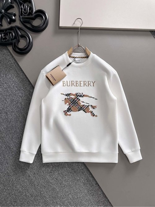 Burberry Classic Logo Long-Sleeved Space Cotton Sweatshirt