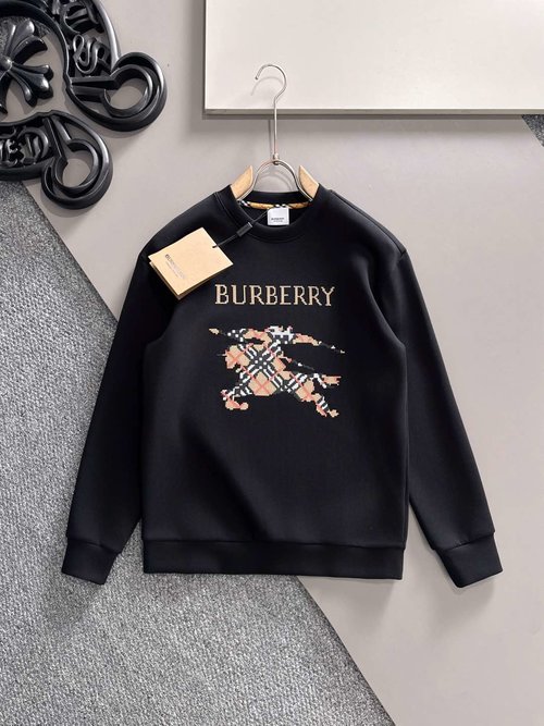 Burberry Classic Logo Long-Sleeved Space Cotton Sweatshirt