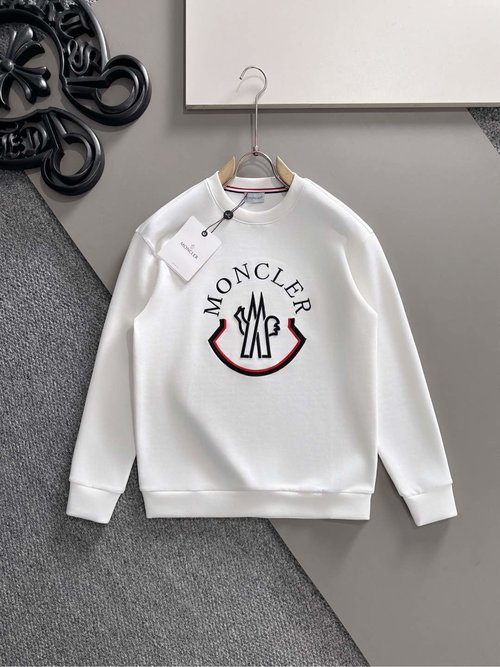 Moncler Space Cotton Sweatshirt with Mon Badge Design