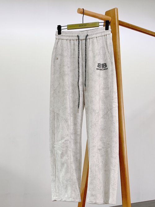 Balenciaga Embroidered Drawstring Casual Trousers