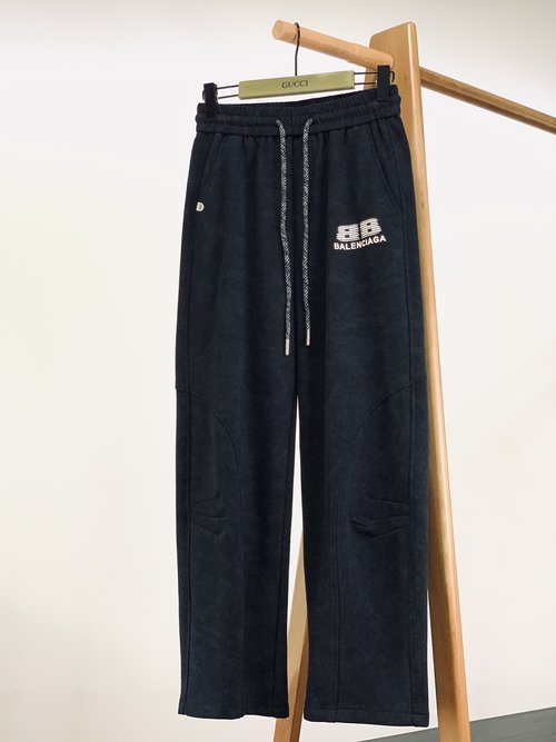 Balenciaga Embroidered Drawstring Casual Trousers