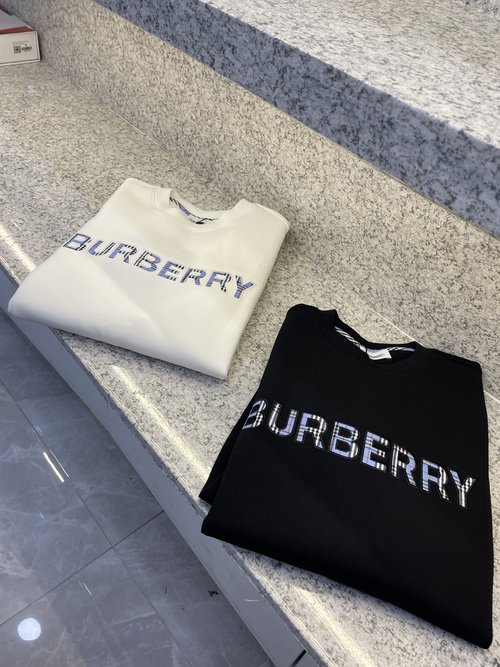 Burberry Cotton Pullover Adorned with Iconic Embroidered Design