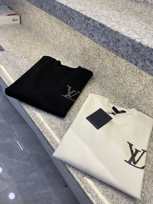 Louis Vuitton Cotton Pullover Adorned with Iconic Embroidered Design