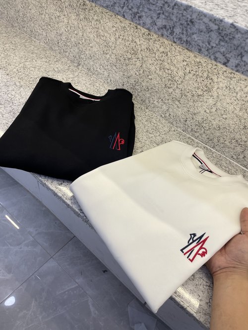 Moncler Air Layer Cotton Sweatshirt with Iconic Embroidery