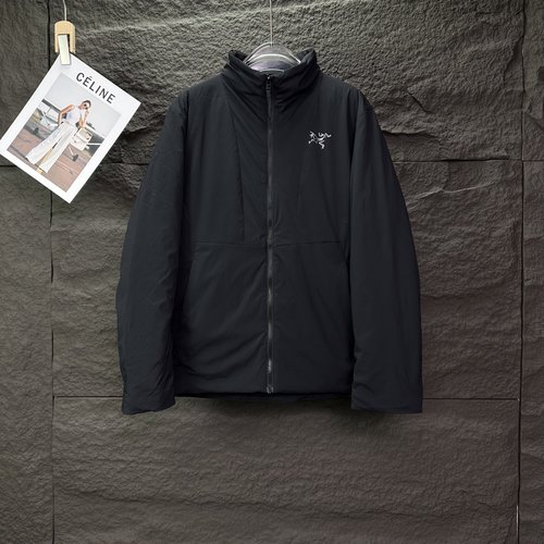 ArcTeryx Solid Color Collared Waterproof Cotton Jacket for Couples