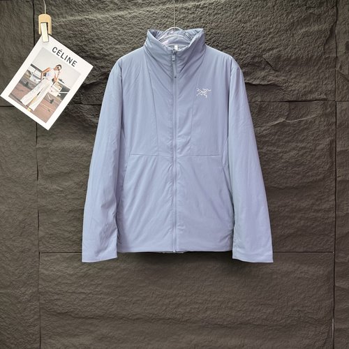 ArcTeryx Solid Color Collared Waterproof Cotton Jacket for Couples