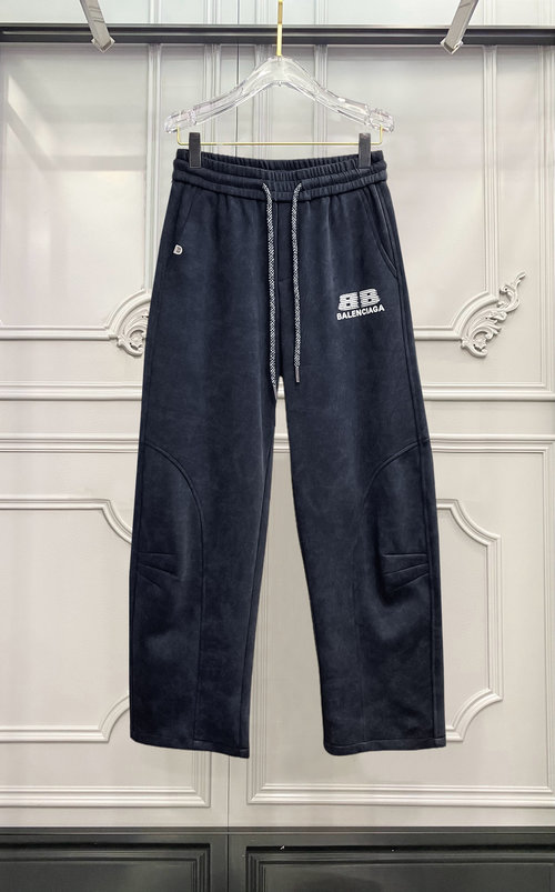 Balenciaga Custom Fabric Logo Casual Pants with Good Feel
