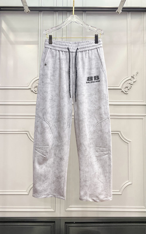 Balenciaga Custom Fabric Logo Casual Pants with Good Feel