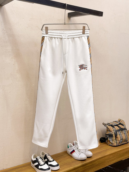 Burberry New Casual Pants with Embroidered Logo