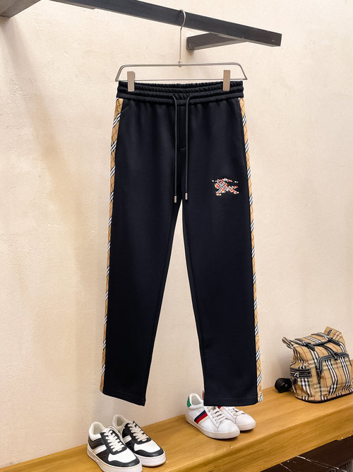 Burberry New Casual Pants with Embroidered Logo