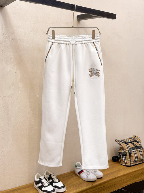 Burberry New Casual Pants with Embroidered Logo