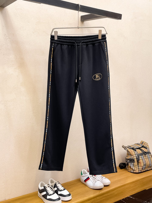 Burberry New Casual Pants with Embroidered Logo