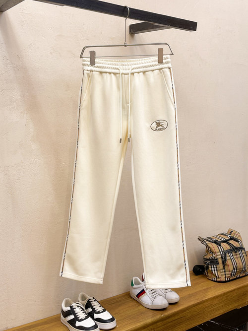 Burberry Classic Logo Embroidered Casual Pants