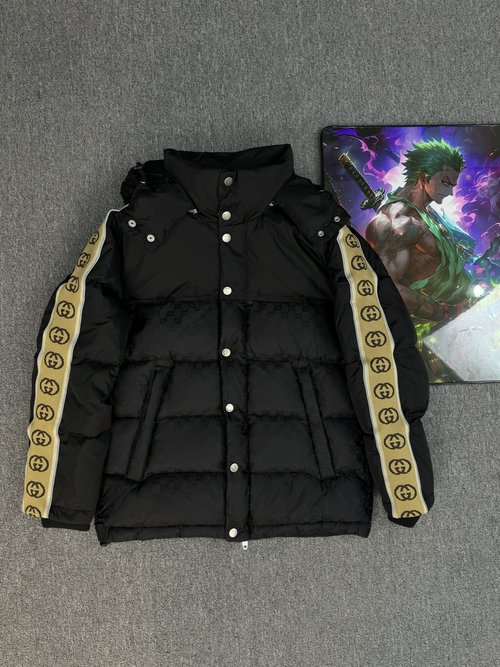 Gucci High-Quality Down Jacket with Reflective and Custom Branding