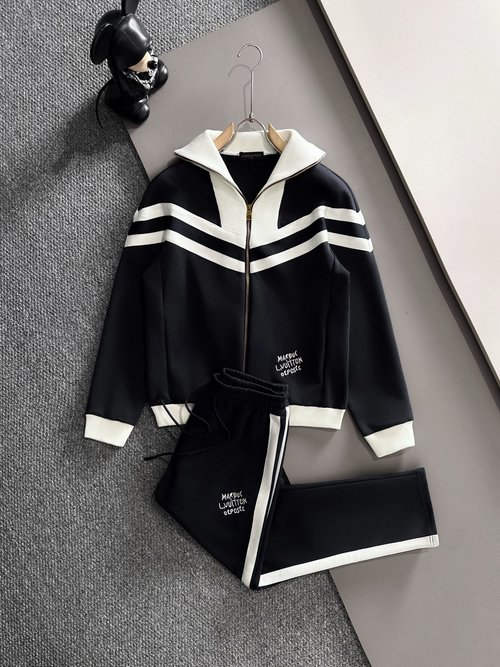 Louis Vuitton Top Stitched Jacquard Zippered Leisure Suit