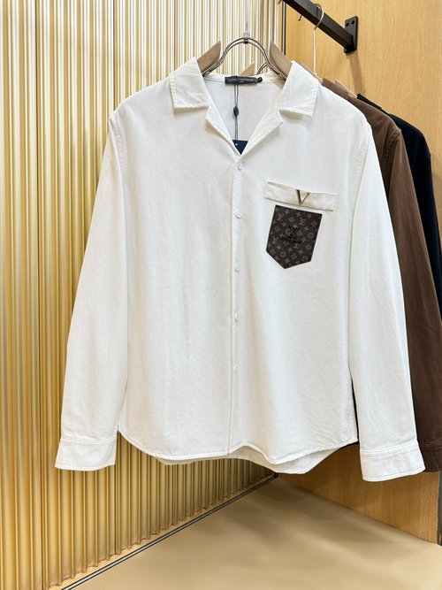 Louis Vuitton Stylish and Versatile Plain Shirt
