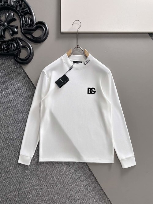 Gucci Pure Cotton Semi-High Collar Base T-Shirt