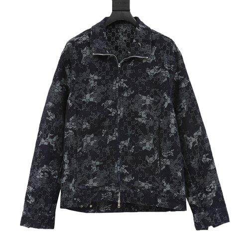 Gucci Camouflage Jacquard Denim Jacket