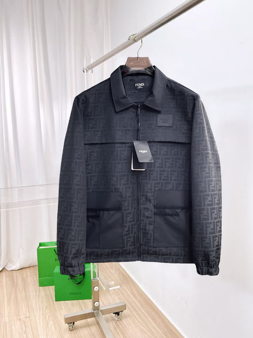 Fendi Premium Jacket with Triple Labels, Breathable and Stylish