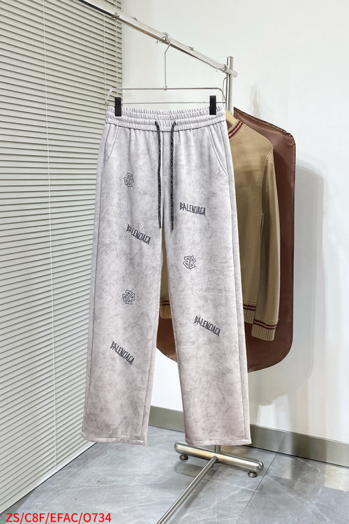 Balenciaga New Casual Pants with Classic Logo, Providing High Comfort