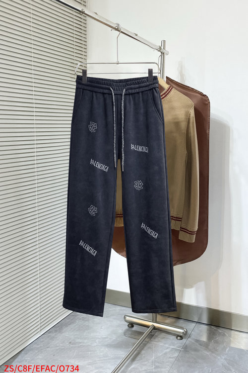 Balenciaga New Casual Pants with Classic Logo, Providing High Comfort
