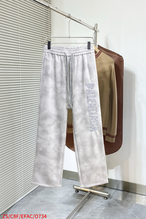 Balenciaga Classic LOGO Casual Pants with Custom Fabric