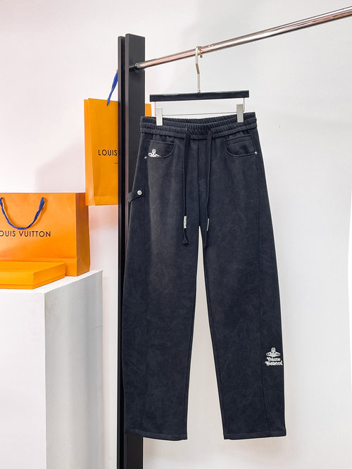 Vivienne Westhood New Casual Pants with Logo, High Comfort