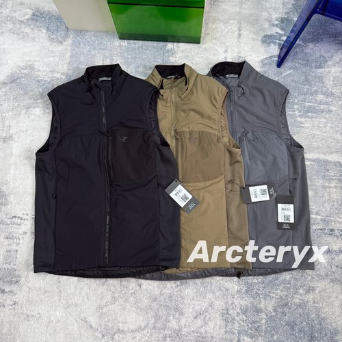 ArcTeryx Tactical Nylon Sleeveless Down Vest with Military Styling