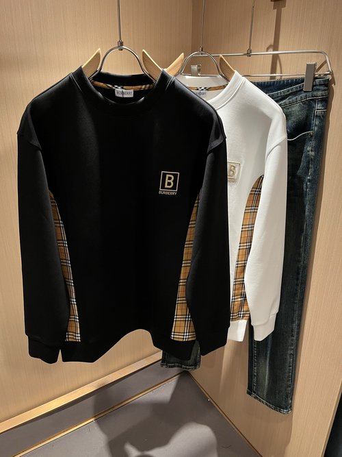 Burberry Cotton Round-Neck Sweatshirt with Logo Embroidery