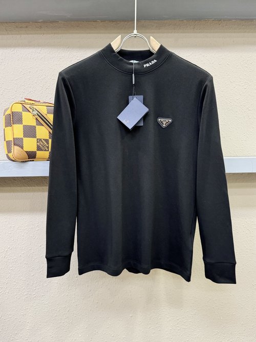 Prada Long-Sleeved T-Shirt with Classic Logo