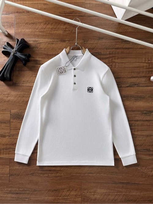 Loewe Luxury Long-Sleeve Polo Shirt with Timeless Design