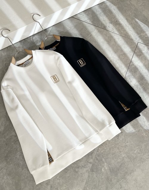 Burberry Cotton Round-Neck Pullover with Logo