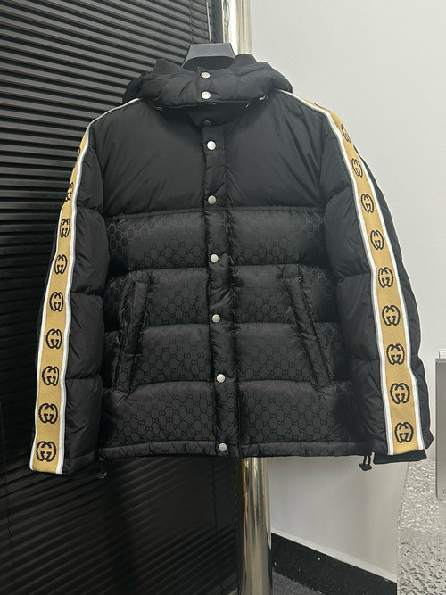 Gucci Limited Edition Down Jacket with Reflective Logo and Custom Details
