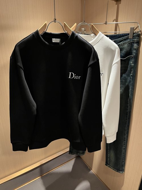 Dior Long-Sleeved Sweatshirt with Letter Logo Embroidery