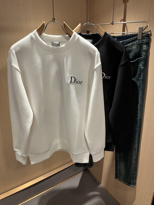 Dior Long-Sleeved Sweatshirt with Letter Logo Embroidery