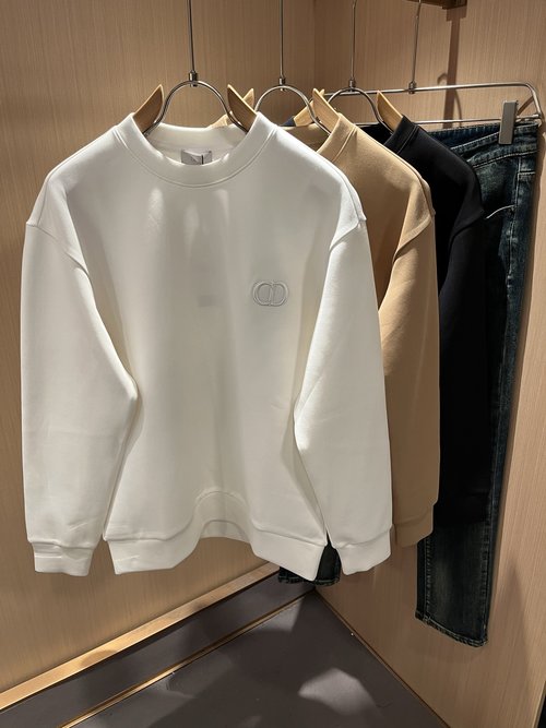 Dior Long-Sleeved Sweatshirt with Letter Logo Embroidery