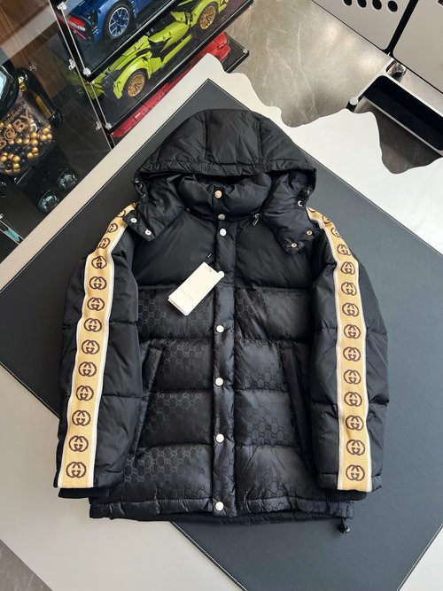 Gucci Limited Edition Reflective Patchwork Down Jacket