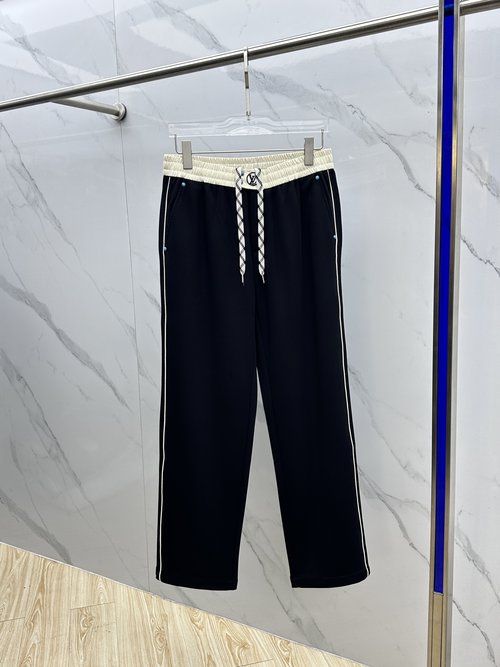 Louis Vuitton Loose Wide-leg Pants with Embroidered Logo