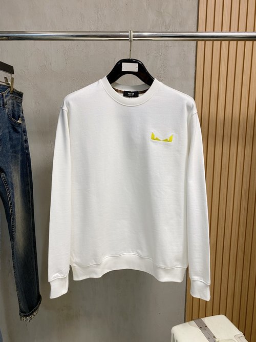 Fendi Top-quality Crew-neck Sweatshirt with Embroidery (No translation or optimization needed)