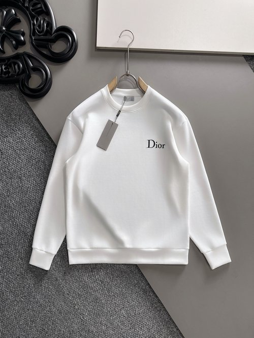 Dior Stylish Unisex Crew Neck Sweatshirt with Air Layer Fabric
