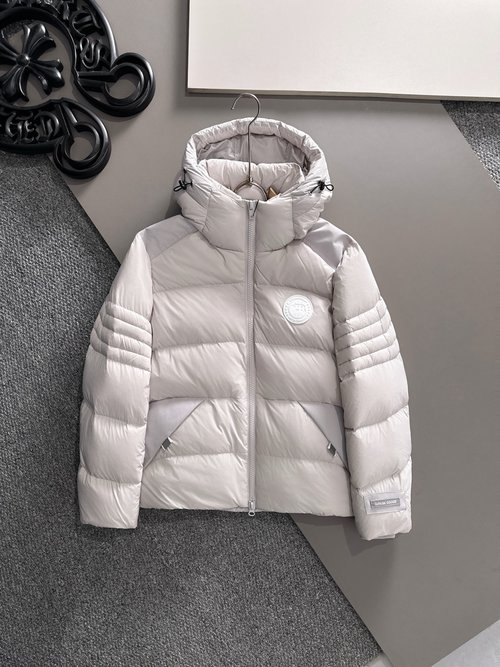 Canada Goose Down Jacket with Logo, Warm and Stylish