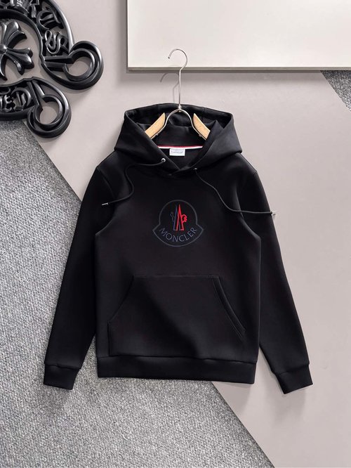 Moncler Chic Unisex Hooded Sweatshirt with Unique Logo Design