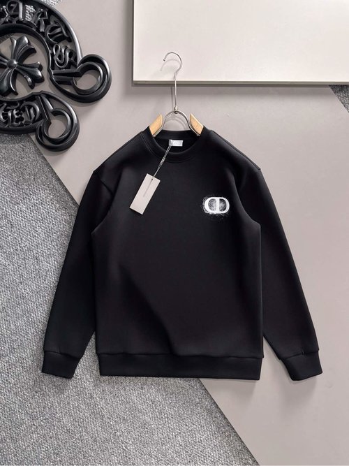 Dior Space Cotton Pullover with Letter Logo, Comfortable and Stylish