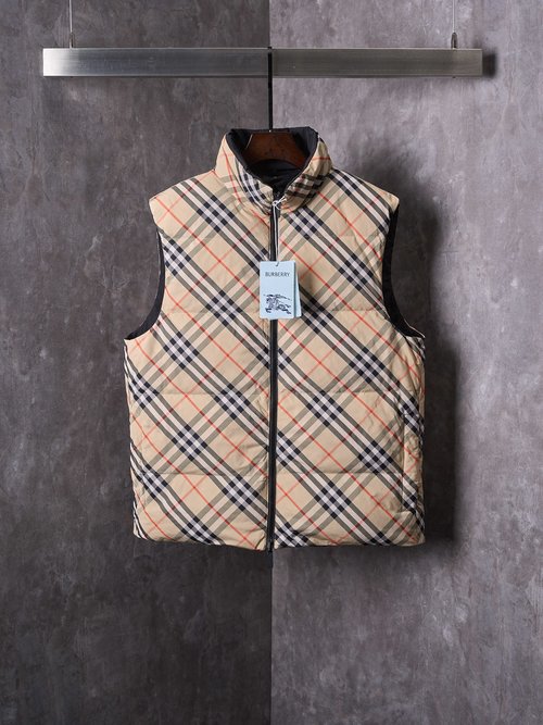Burberry Double-Sided Down Vest with Logo Decoration