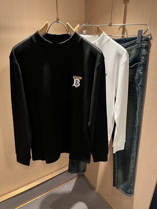 Burberry Premium Long Sleeve Base Layer with Logo Embroidery