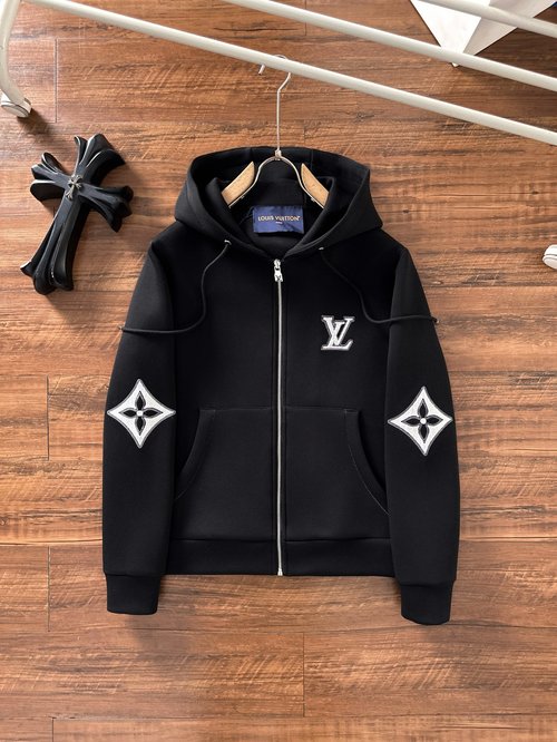 Louis Vuitton Zip-up Casual Sweatshirt for Sports